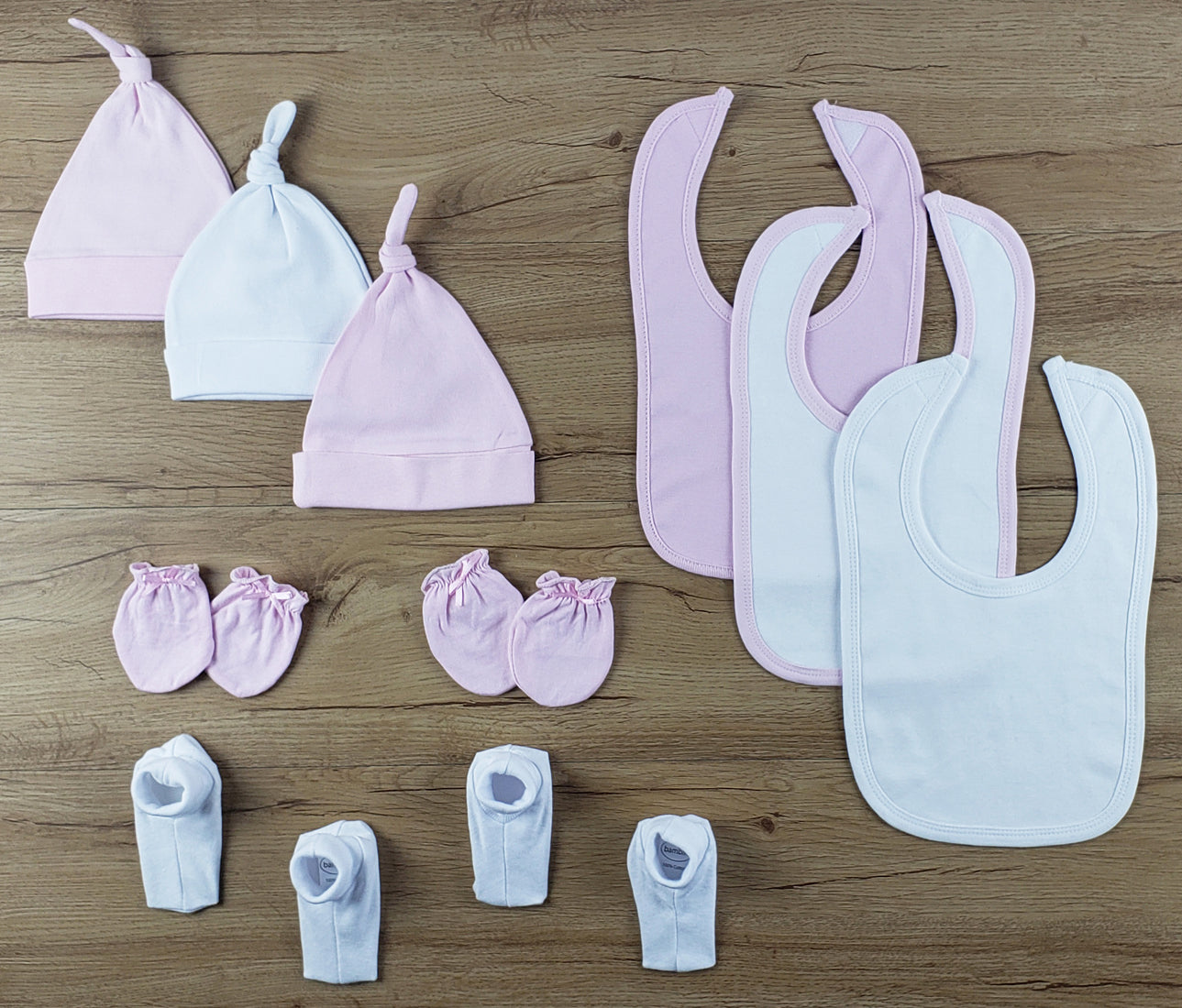 10 pc Set of Bibs, Caps, Booties LS_0642