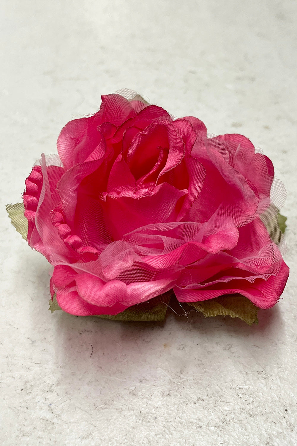 Fuchsia fabric faux flowers from Kid's Dream accessories collection, shown in a single or pack arrangement.