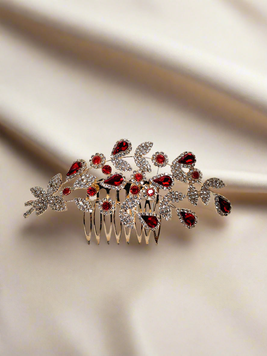 Calla Collection Hair Comb TR-41157 Secure Hold Elegant Rhinestone Hair Comb