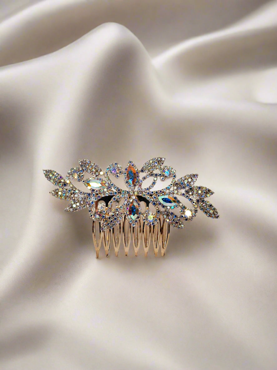 Calla Collection Hair Comb TR-41099 Luxurious Intricate Rhinestone Royal Hair Comb