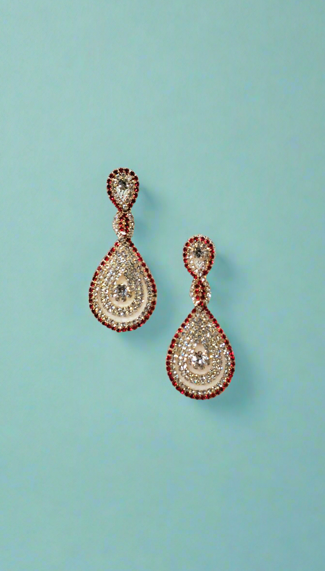 Calla Collection Earrings TR-11100 Exquisite Sparkling Rhinestone Dangle Earrings
