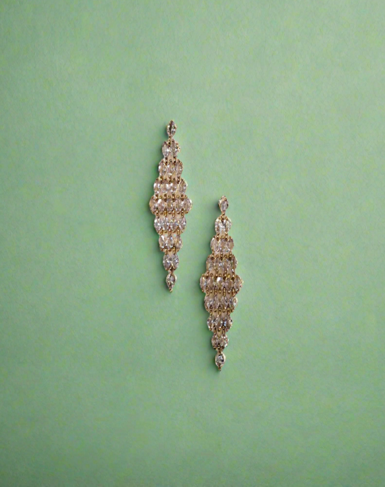 Calla Collection Earrings TR-11083 Exquisite Cubic Zirconia CZ Dangle Earrings