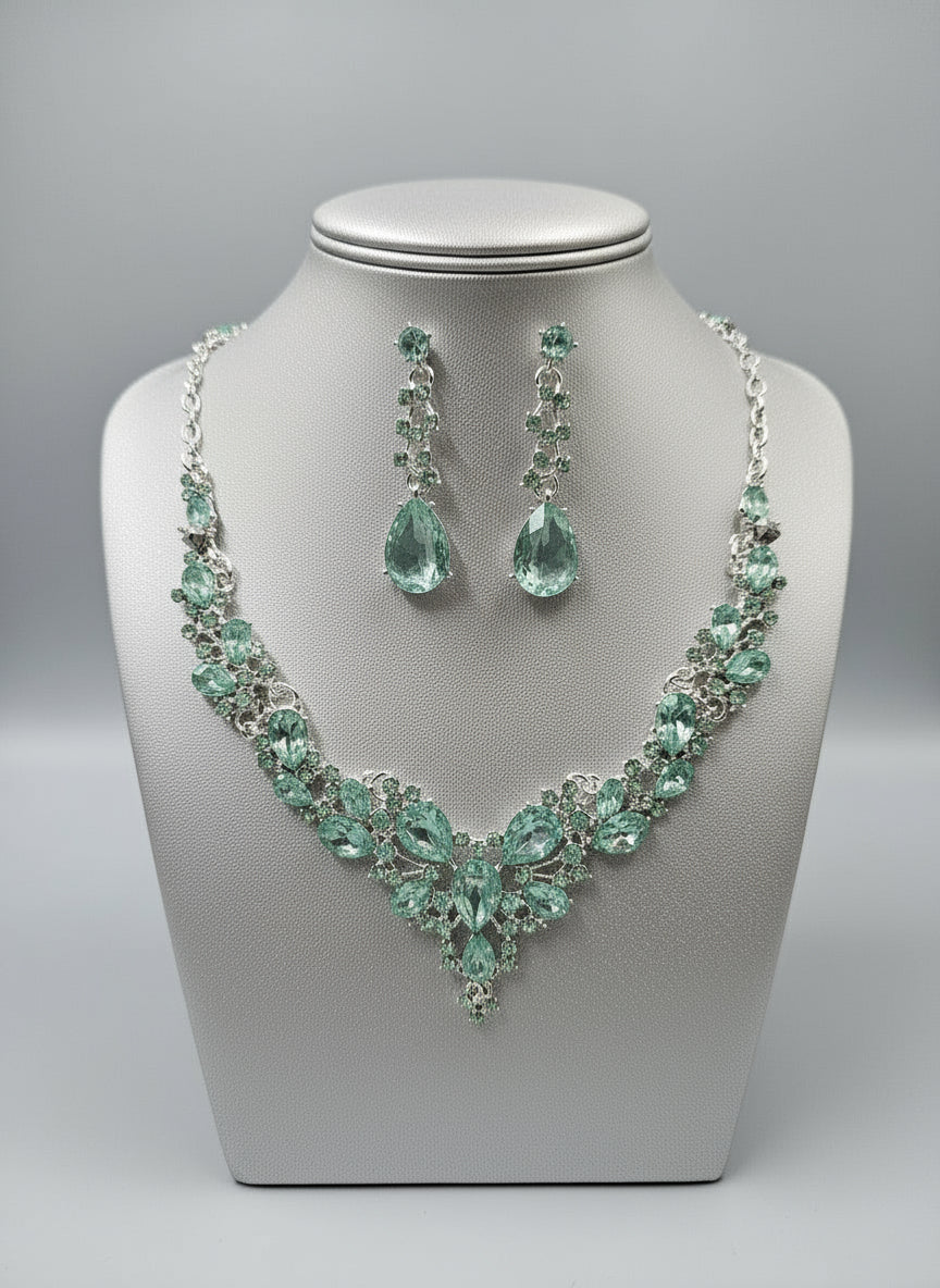 Calla Collection TR-364 Versatile Timeless Rhinestone Necklace Set
