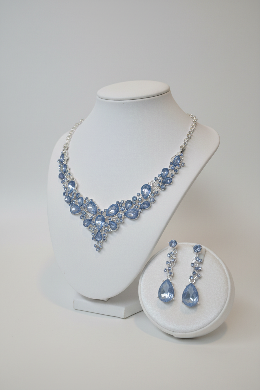Calla Collection TR-364 Versatile Timeless Rhinestone Necklace Set
