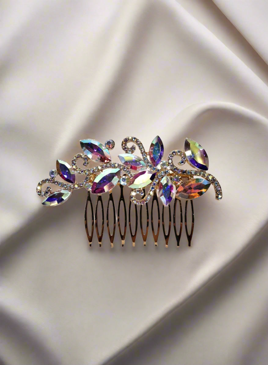 Calla Collection Hair Comb TR-41171 Elegant Special Occasion Rhinestone Hair Comb