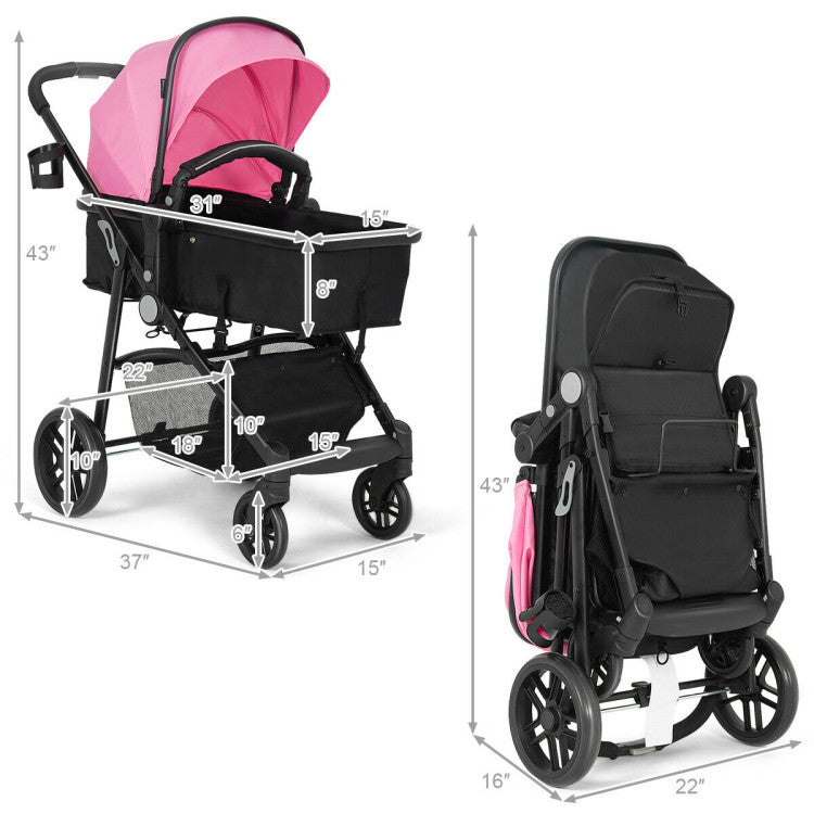 Baby Joy 2-in-1 Foldable Pushchair