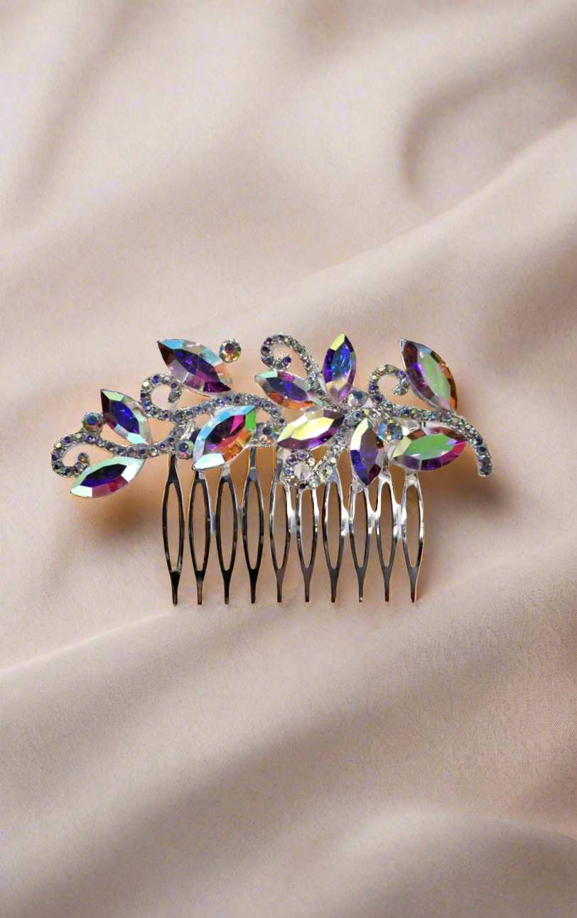 Calla Collection Hair Comb TR-41171 Elegant Special Occasion Rhinestone Hair Comb