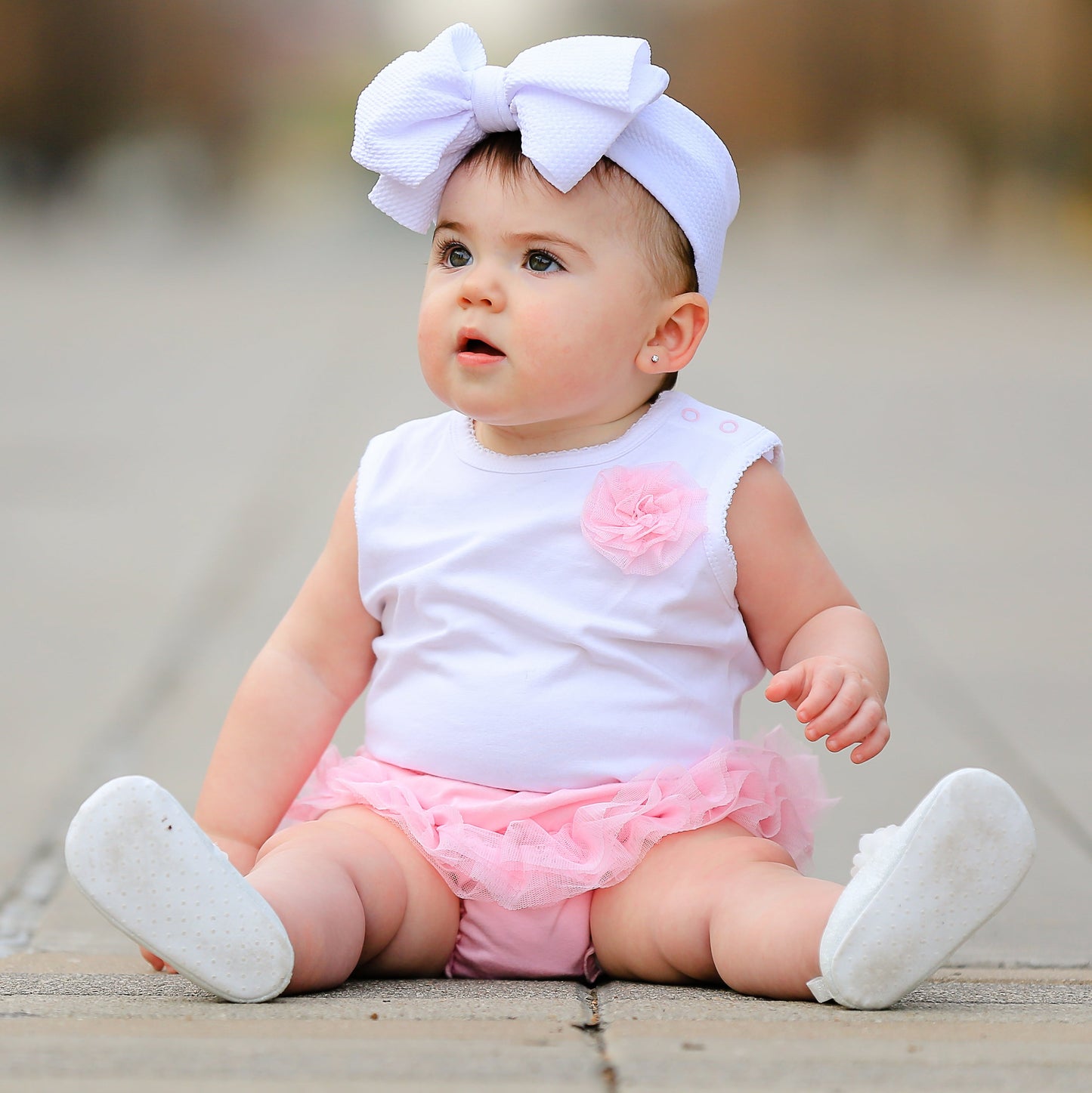 AnnLoren Girls Pink Tutu Ruffled Butt Bloomer Baby/Toddler Diaper Cover