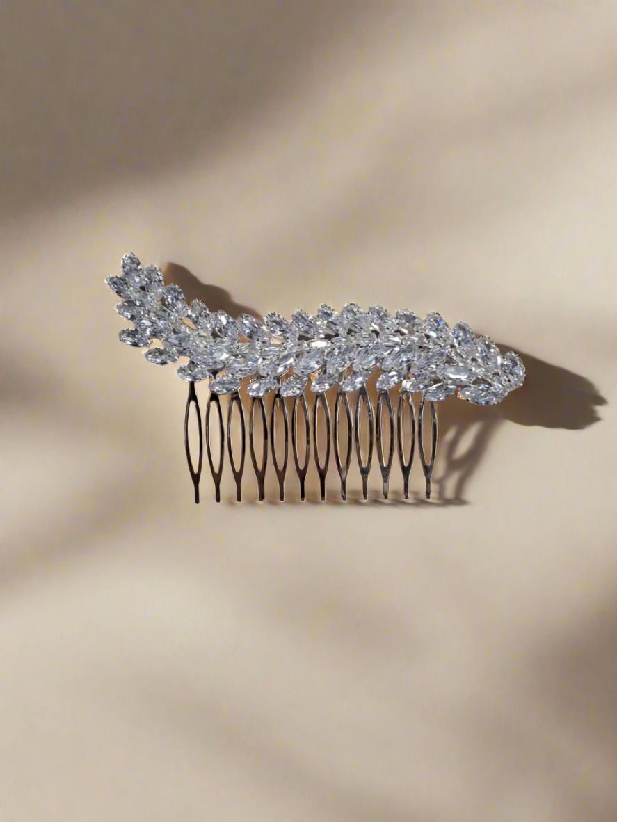 Calla Collection Hair Comb TR-41276 Exclusive Luxury Cubic Zirconia CZ Hair Comb