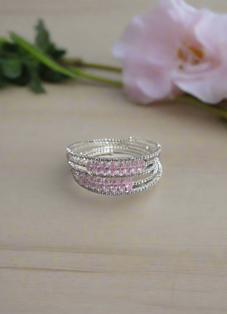 Calla Collection multi-layer fashion bracelet with versatile design, featuring various metal and bead accents in a layered jewelry style.