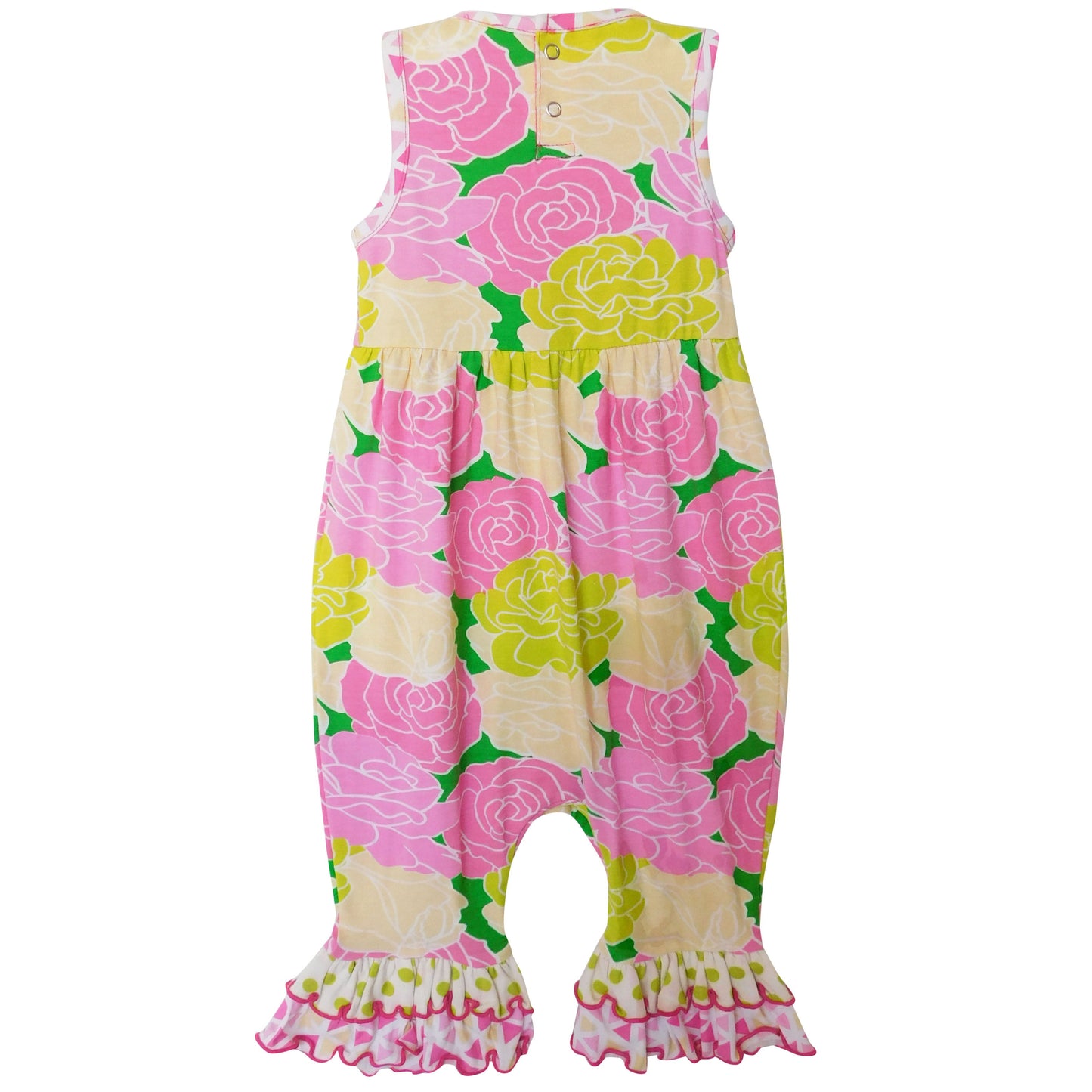 AnnLoren Boutique Spring Easter Floral Baby Girls Ruffle Romper