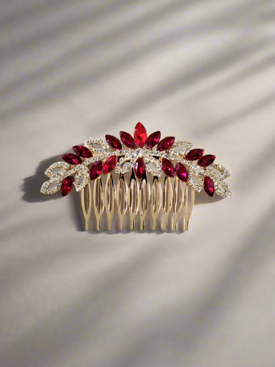 Calla Collection Hair Comb TR-41144 Luxurious Timeless Rhinestone Hair Comb
