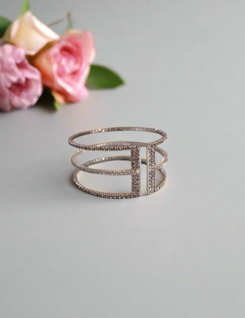 Calla Collection Bracelet TR-30375 Dazzling Rhinestone Fashion Cuff Bracelet