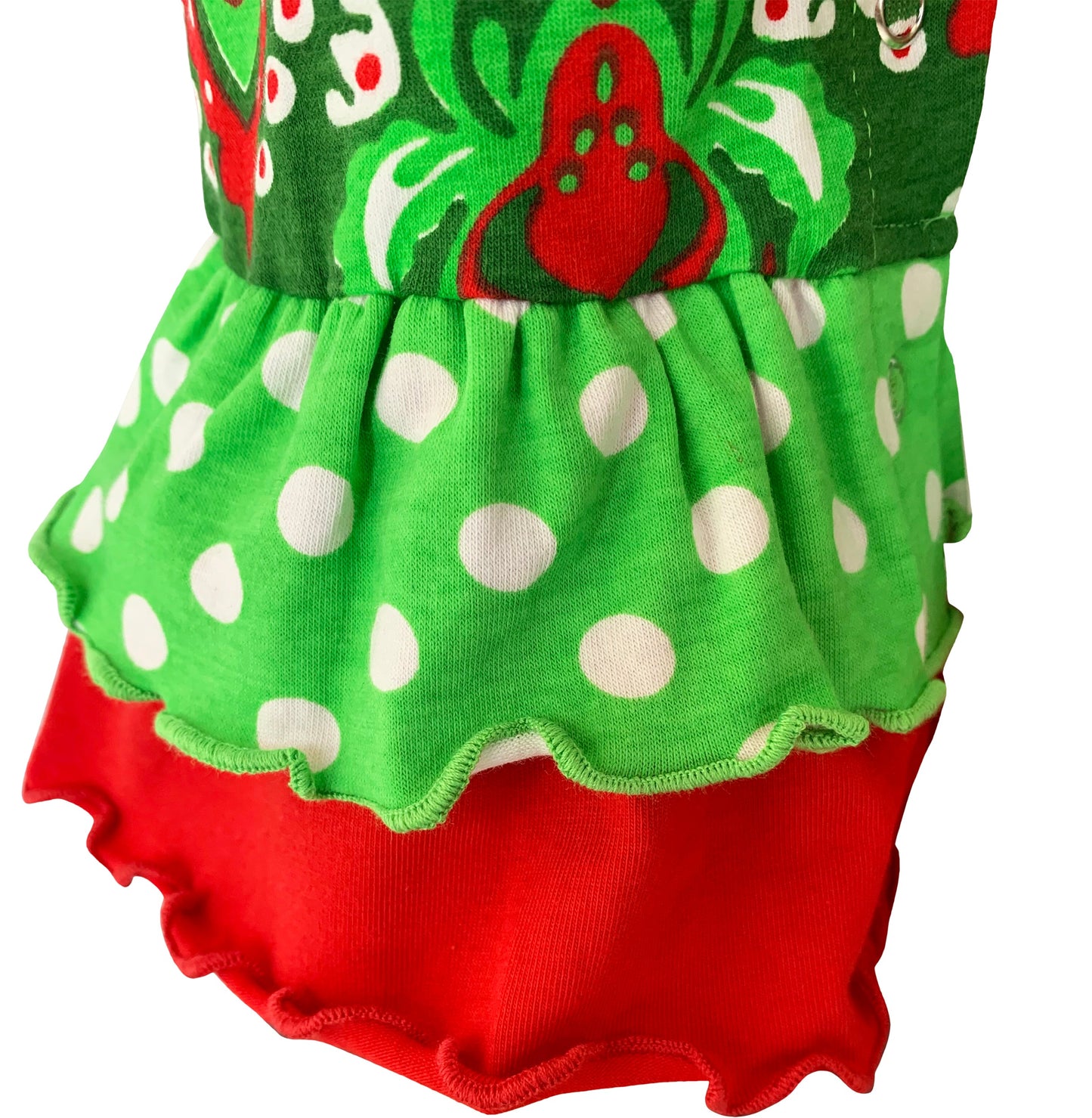 AnnLoren Baby Girls Boutique Red Green Damask Christmas Tree Rudolph Reindeer Romper
