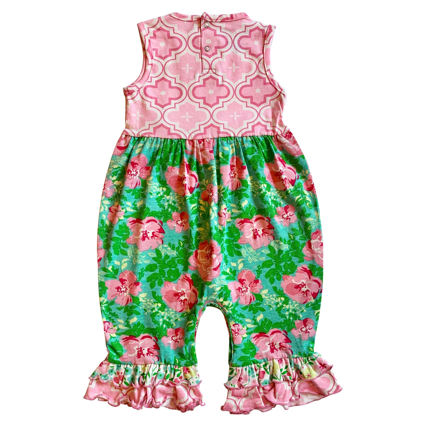AnnLoren Rose Floral Baby Girls' Romper Toddler Jumpsuit Summer