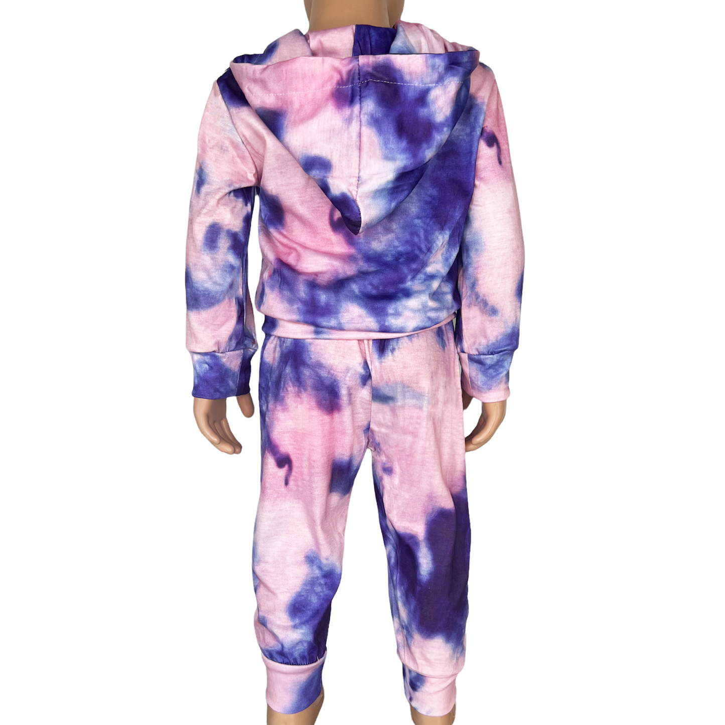 Girls Boutique Purple Tie Dye Hoodie & Joggers Sweatsuit Loungewear