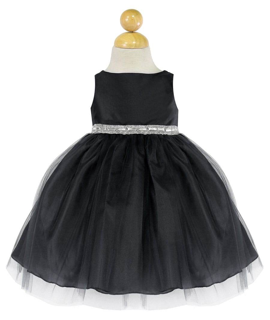 Calla Collection B-754 infant formal gown featuring a premium layered tulle skirt