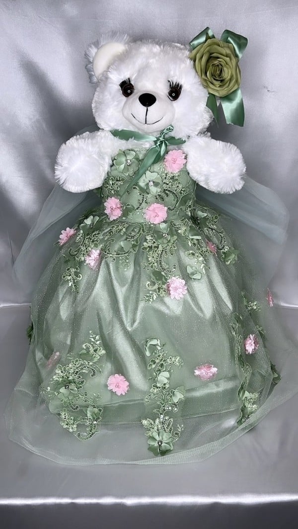 Calla Collection Quinceañera Bear Adorable Gown Commemorative Bear Gift