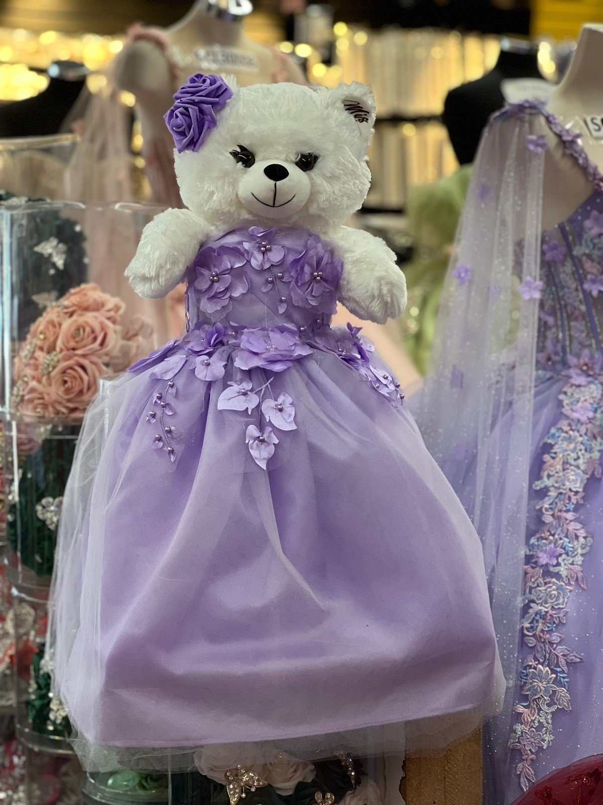 Calla Collection Quinceañera Bear Adorable Gown Commemorative Bear Gift