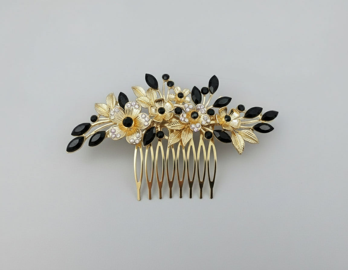 Calla Collection Hair Comb TR-0837 Stunning Elegant Rhinestone Hair Comb