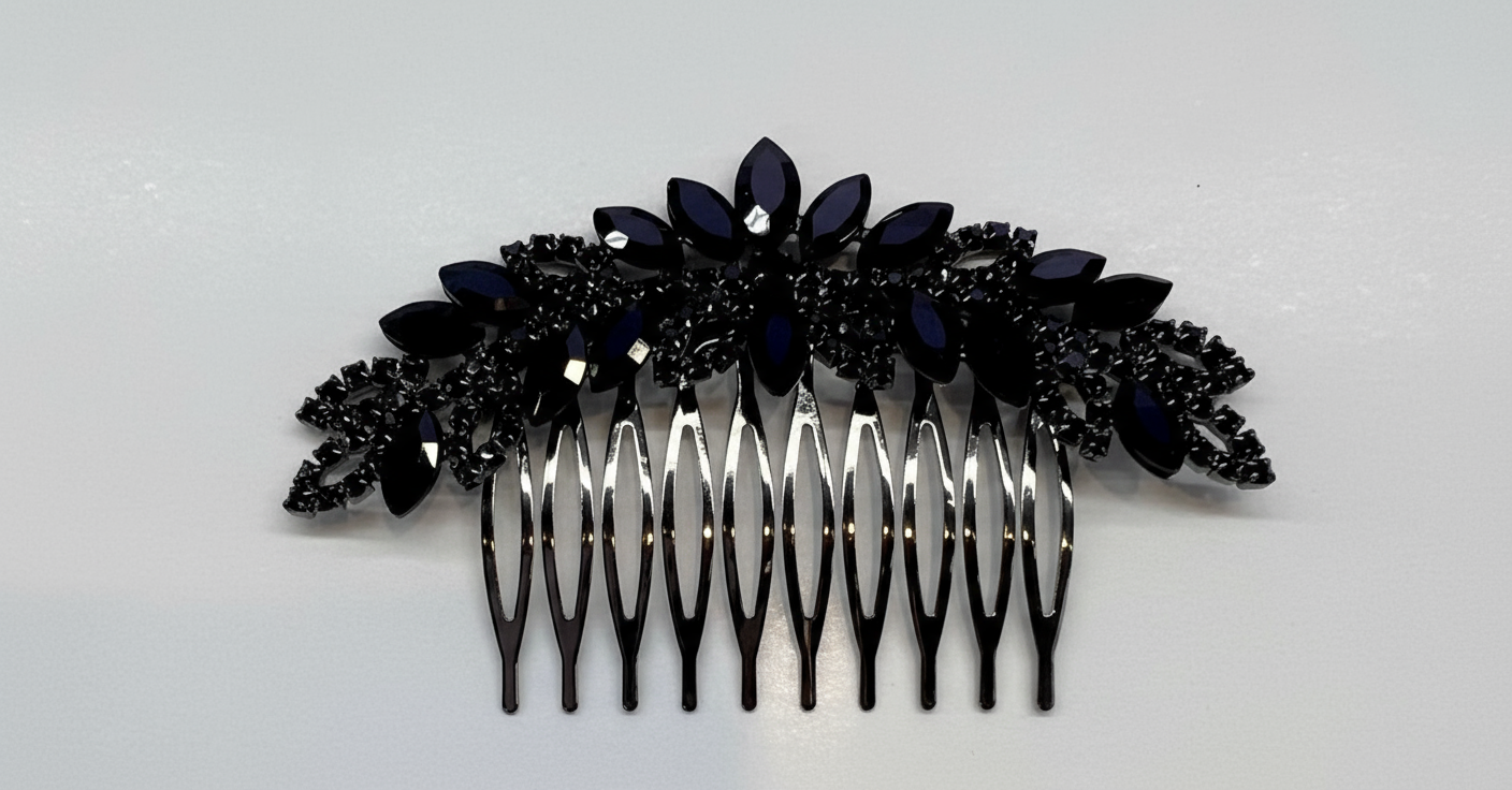 Calla Collection Hair Comb TR-41144 Luxurious Timeless Rhinestone Hair Comb