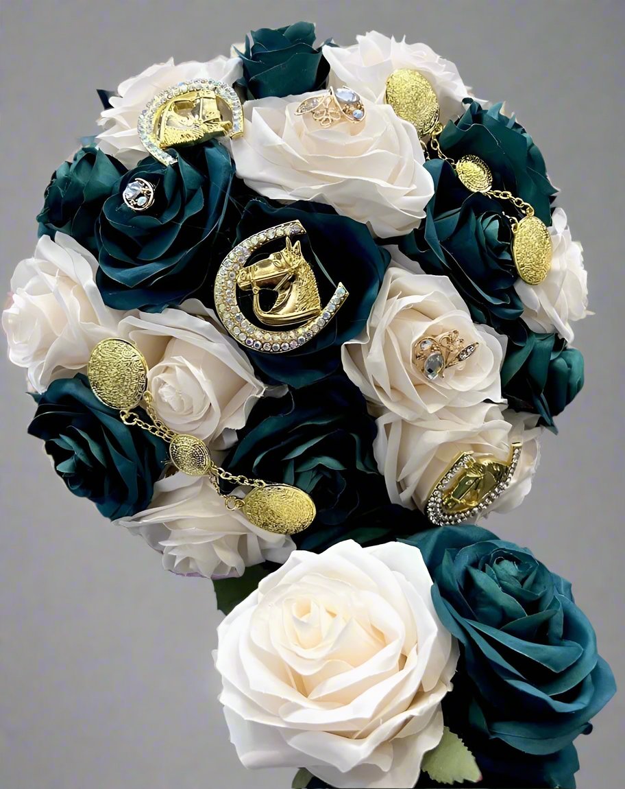 High impact spherical centerpiece design of the Calla Collection BOUQUET CHARRO engineered for formal court photography.