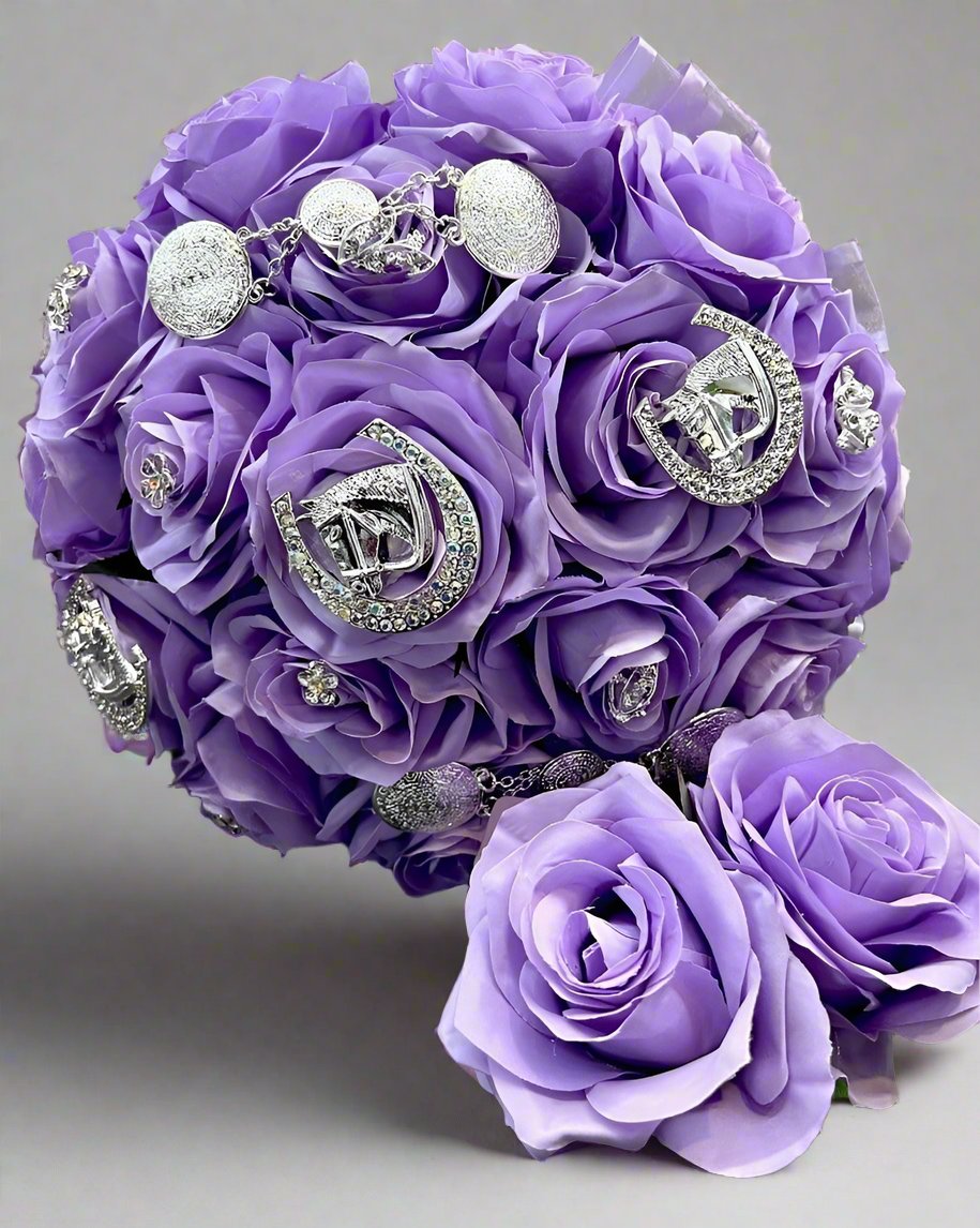 Calla Collection BOUQUET CHARRO cultural milestone accessory showing a secure wrapped handle for a non slip grip.