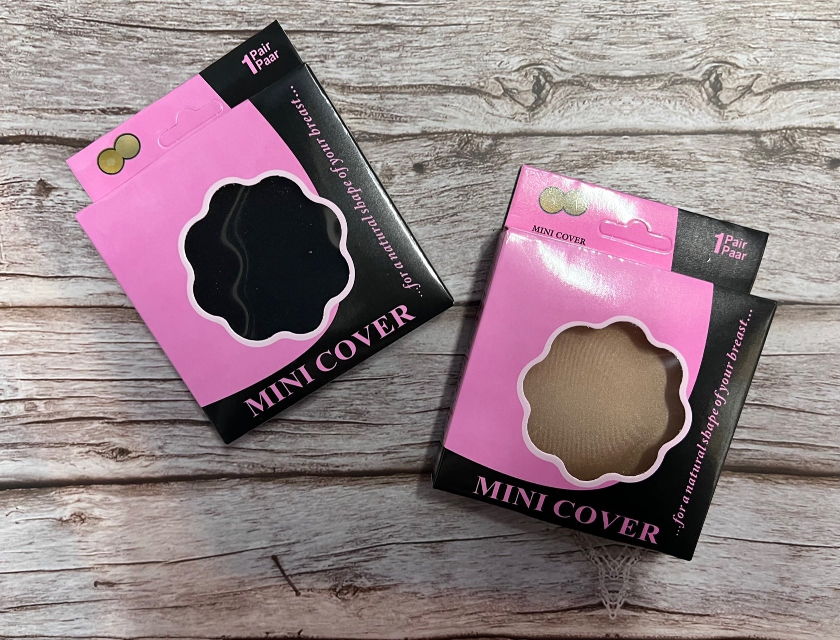 Ultra-thin Calla Collection BRS-132 adhesive mini covers for breast protection, shown on a flat surface.