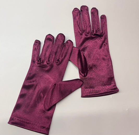 Kids burgundy gloves from CALLAcollection, stylish and warm children's gloves with a soft fabric finish.