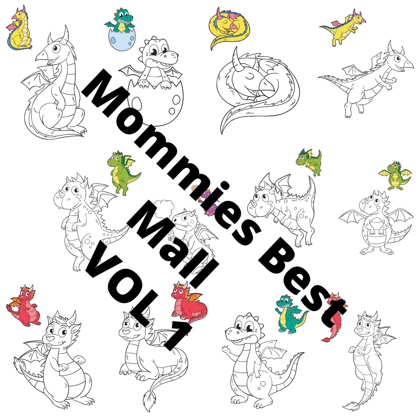 Baby Dragon Coloring - Coloring book - Mommies Best Mall