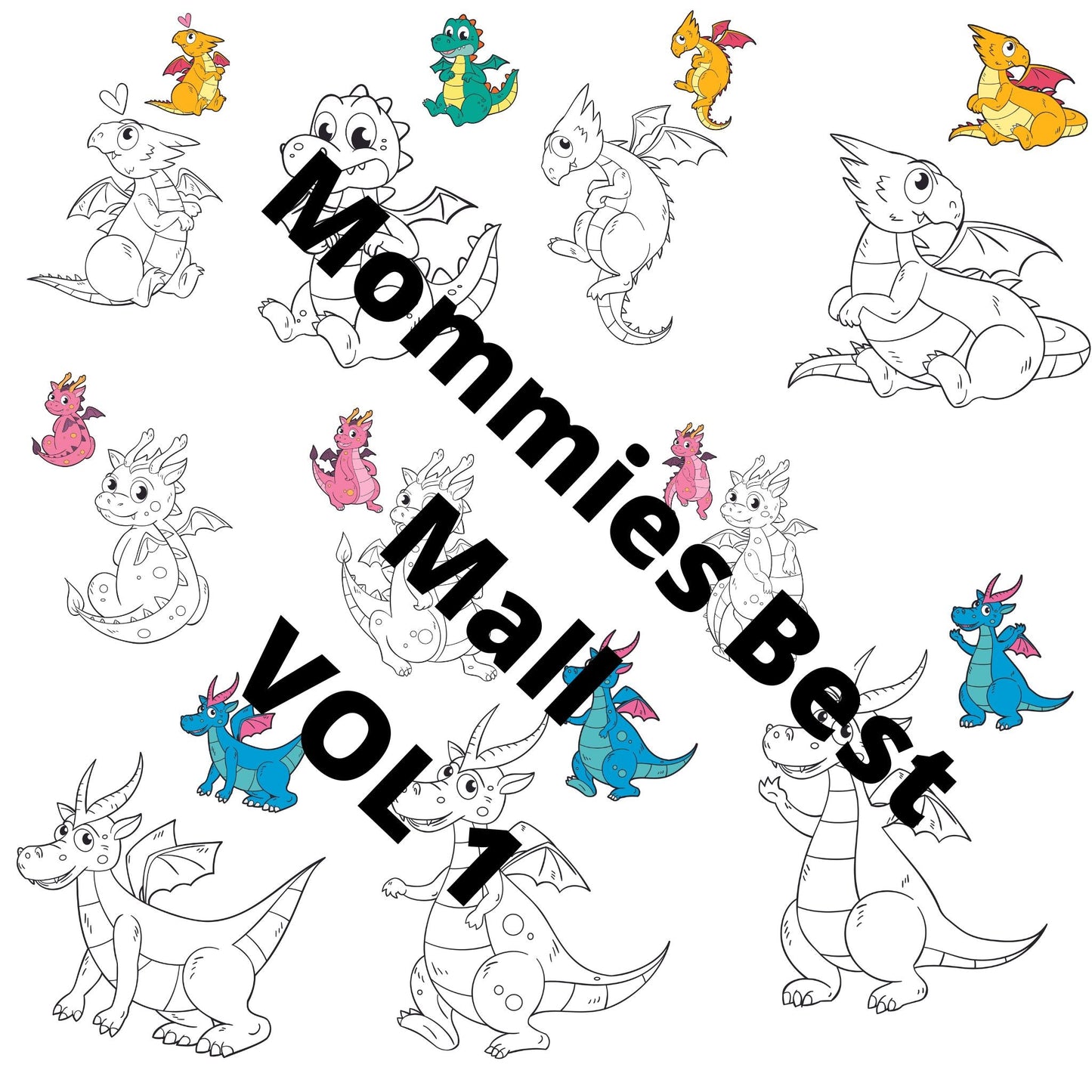 Baby Dragon Coloring - Coloring book - Mommies Best Mall