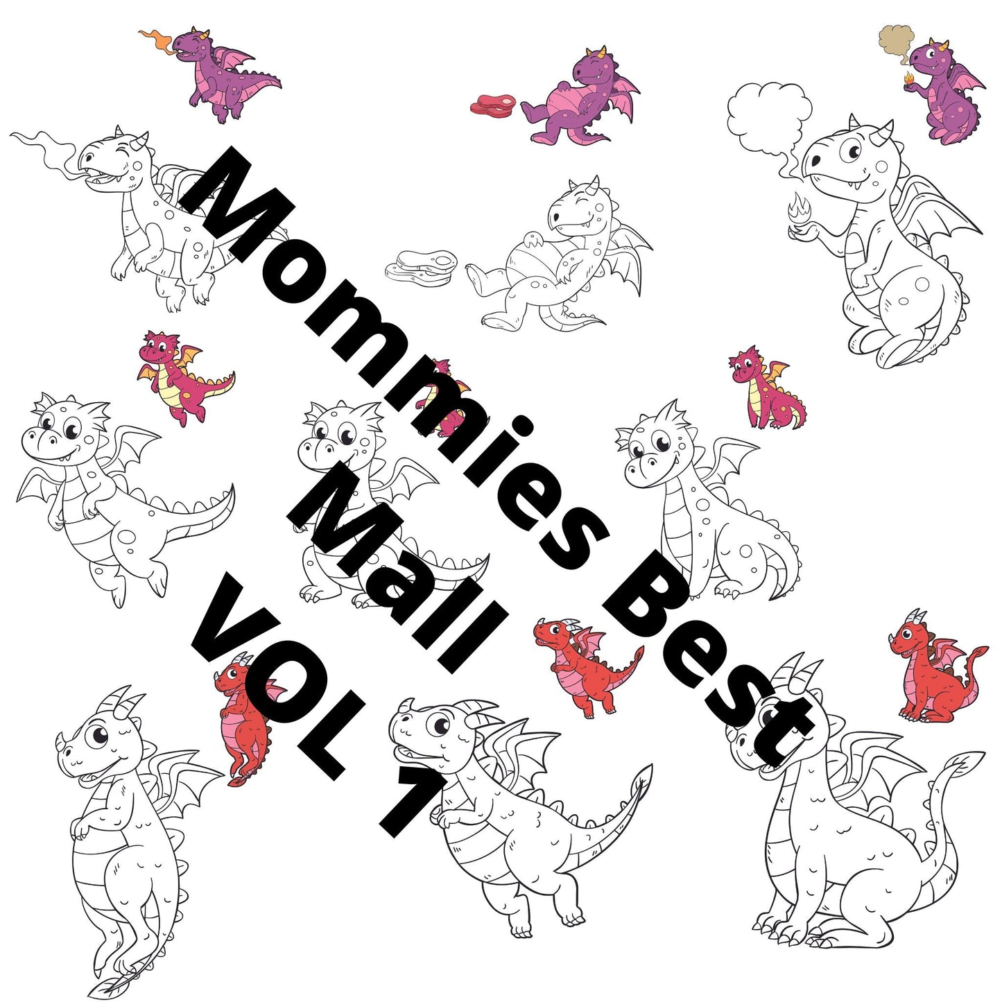 Baby Dragon Coloring - Coloring book - Mommies Best Mall