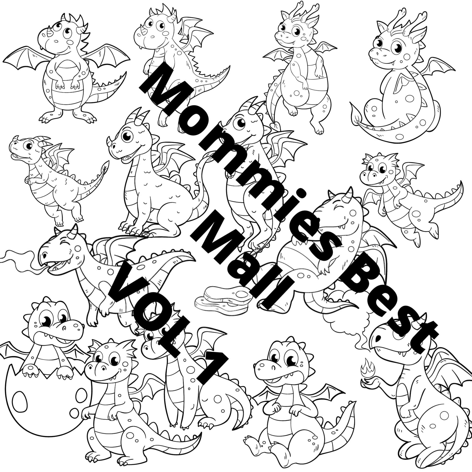 Baby Dragon Coloring - Coloring book - Mommies Best Mall