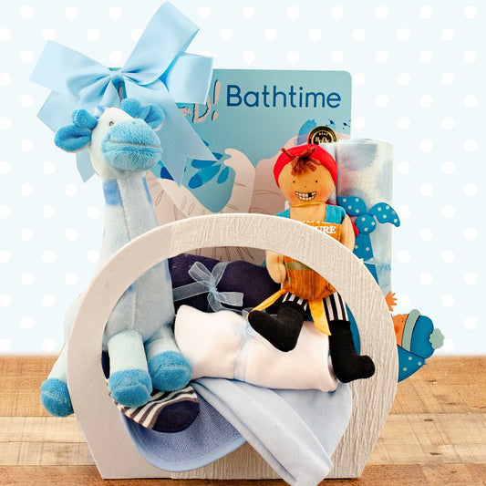 Baby Essentials: Baby Boy Gift Basket