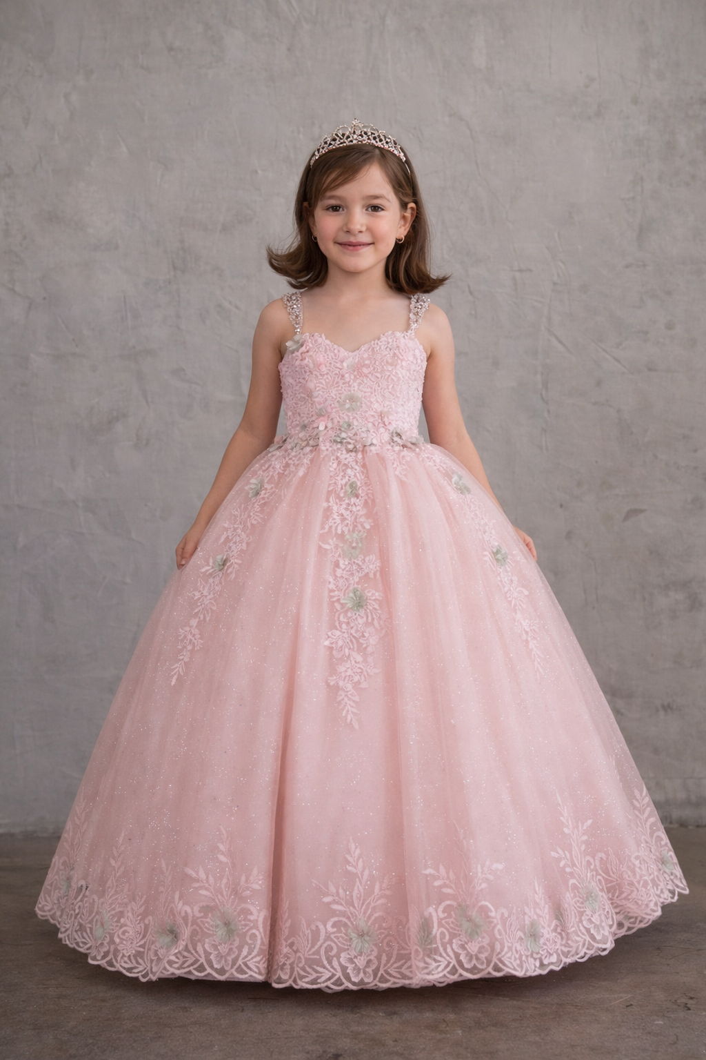 Fully lined youth presentation gown Calla Collection SCK-311 built with a smooth anti-static inner comfort protection layer.