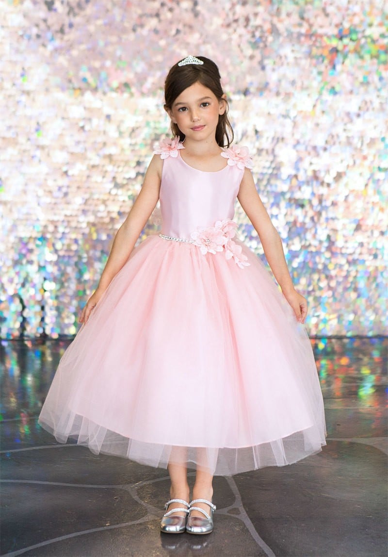Calla Collection D-802-Big formal wear showing off the structured princess waist and delicate shoulder details