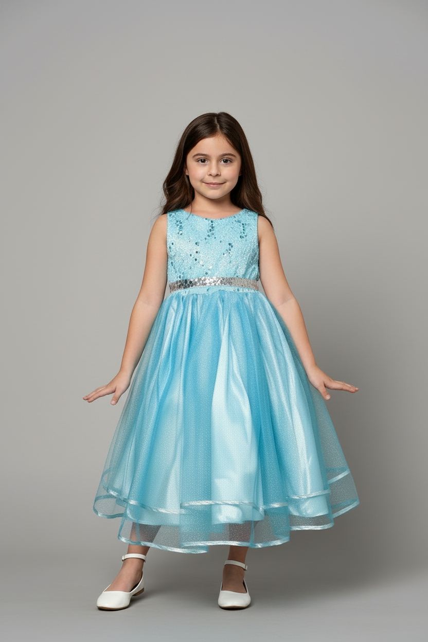 Calla Collection D-813 special occasion gown featuring a structured sleeveless bodice woven with premium lace