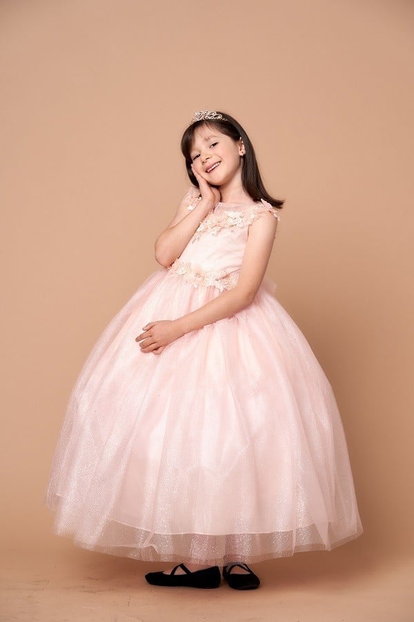 Calla Collection D-816 youth special occasion dress illustrating clean tailoring and a secure hidden back closure system.