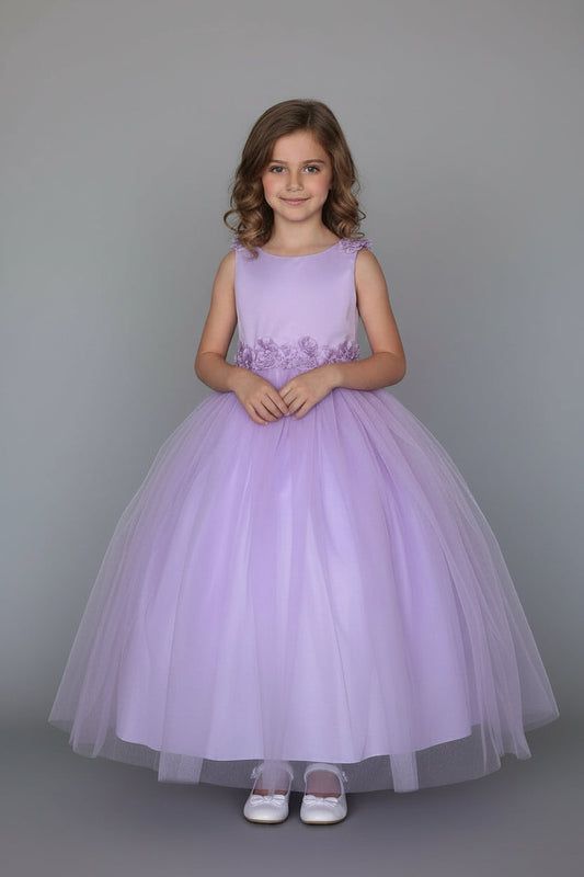 Girls' D-831 BIG dress from CALLAcollection, featuring a colorful floral pattern and lightweight fabric.