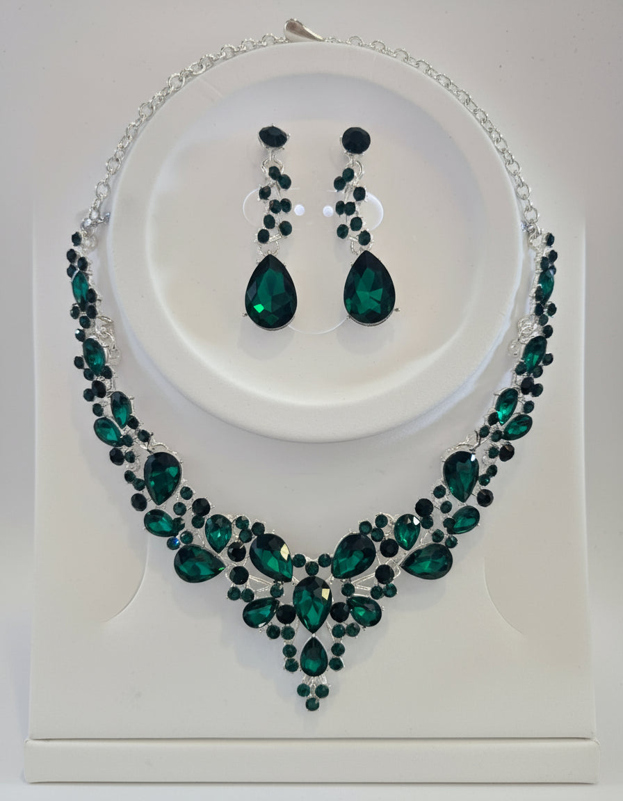 Calla Collection TR-364 Versatile Timeless Rhinestone Necklace Set