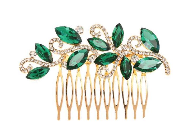Calla Collection Hair Comb TR-41171 Elegant Special Occasion Rhinestone Hair Comb