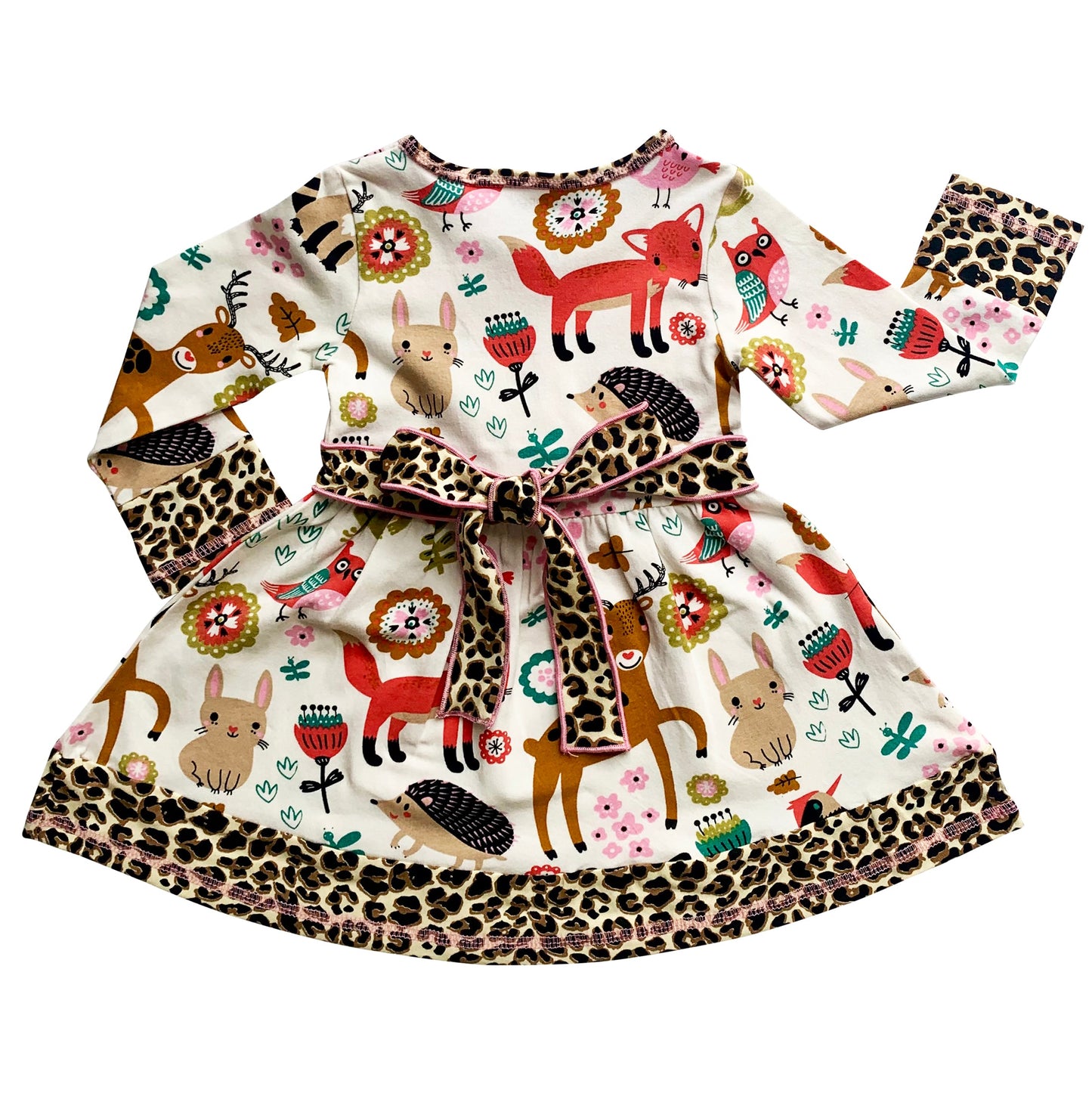 AnnLoren Big Little Girls Boutique Fall Forest Fox and Friends Dress & Leggings