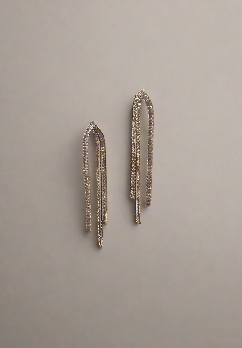Calla Collection TR-11024 earrings featuring elegant gold-tone designs with intricate details and a stylish, modern look.