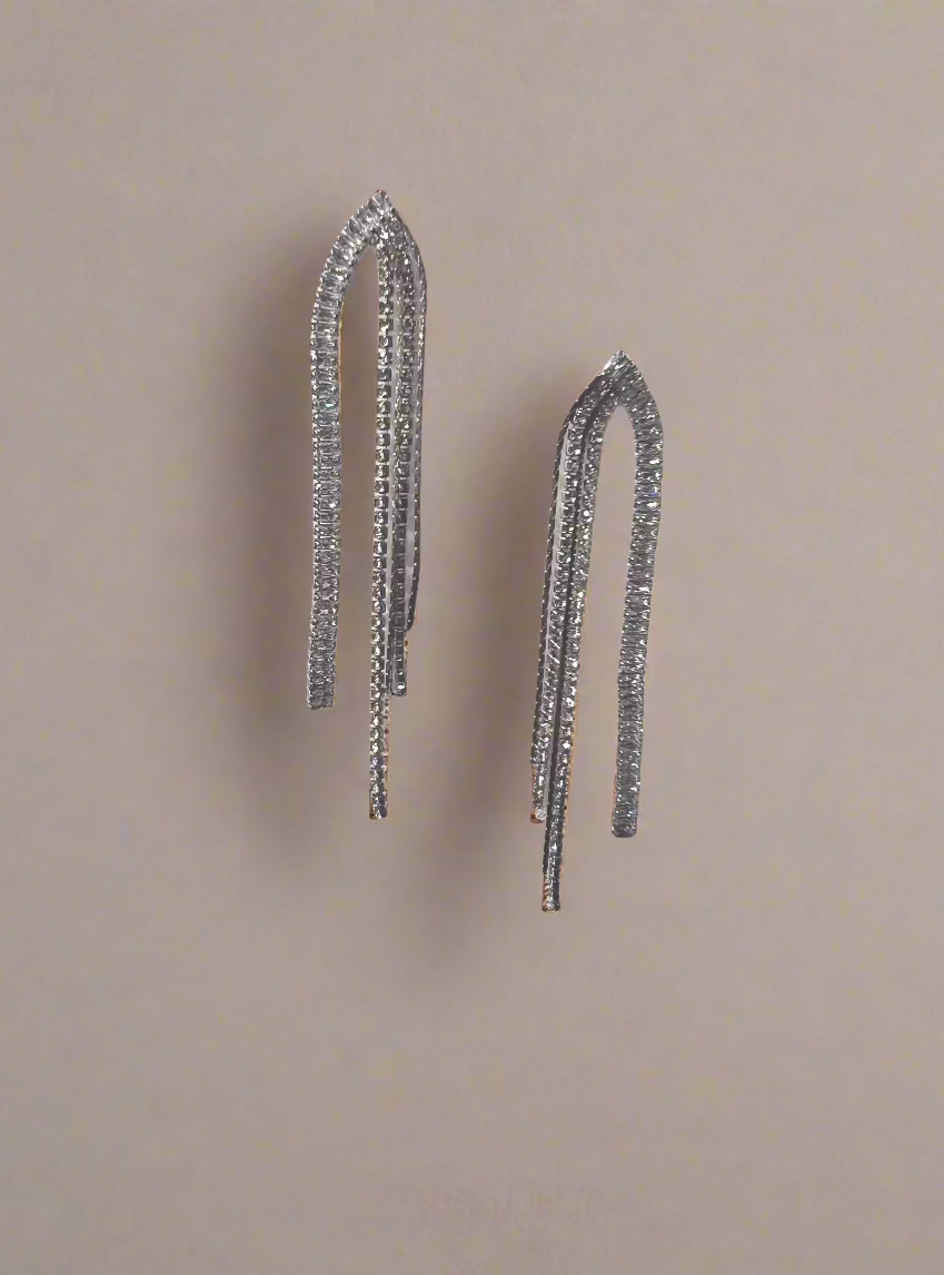 Calla Collection TR-11024 earrings featuring elegant gold hoops with intricate detailing and a polished finish.