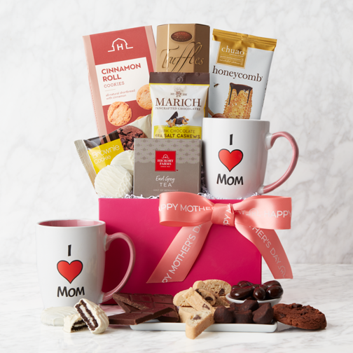 Deluxe Tea Party Mother's Day gift basket from GreatArrivals featuring tea, treats, and elegant packaging for a special celebration.