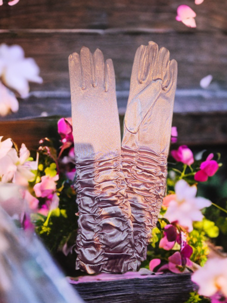 Calla Collection dusty rose gloves, stylish accessory with soft fabric and elegant design, suitable for fashion and everyday wear.