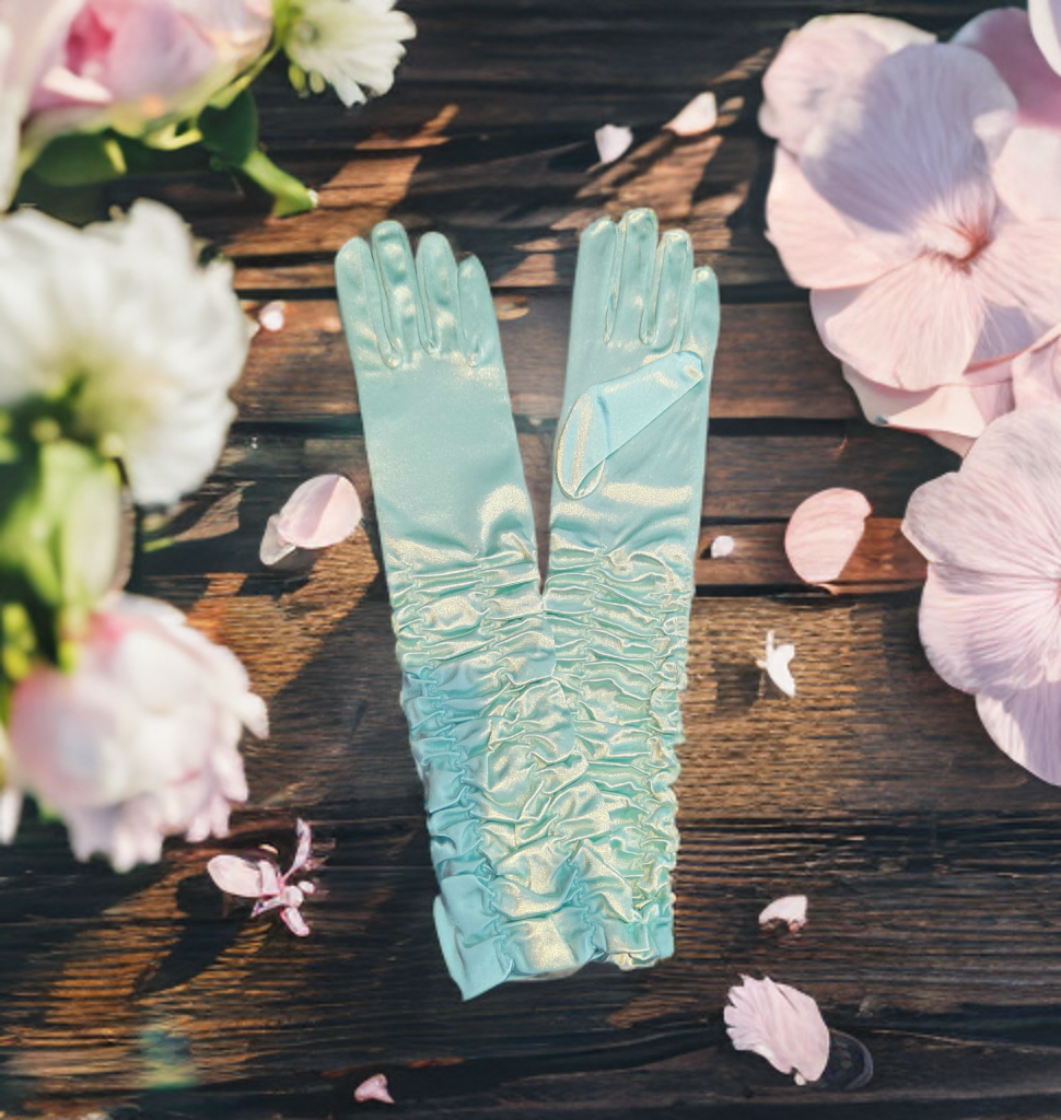 Mint-colored gloves from Calla Collection GL-479, stylish accessories with a soft fabric appearance.