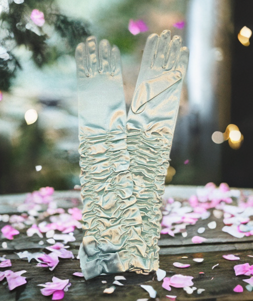 Mint-colored gloves from Calla Collection, part of the GL-479 accessories line, shown in a close-up image.