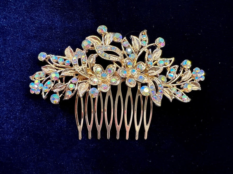 Calla Collection Hair Comb TR-40880 Secure Grip Glamour Rhinestone Hair Comb