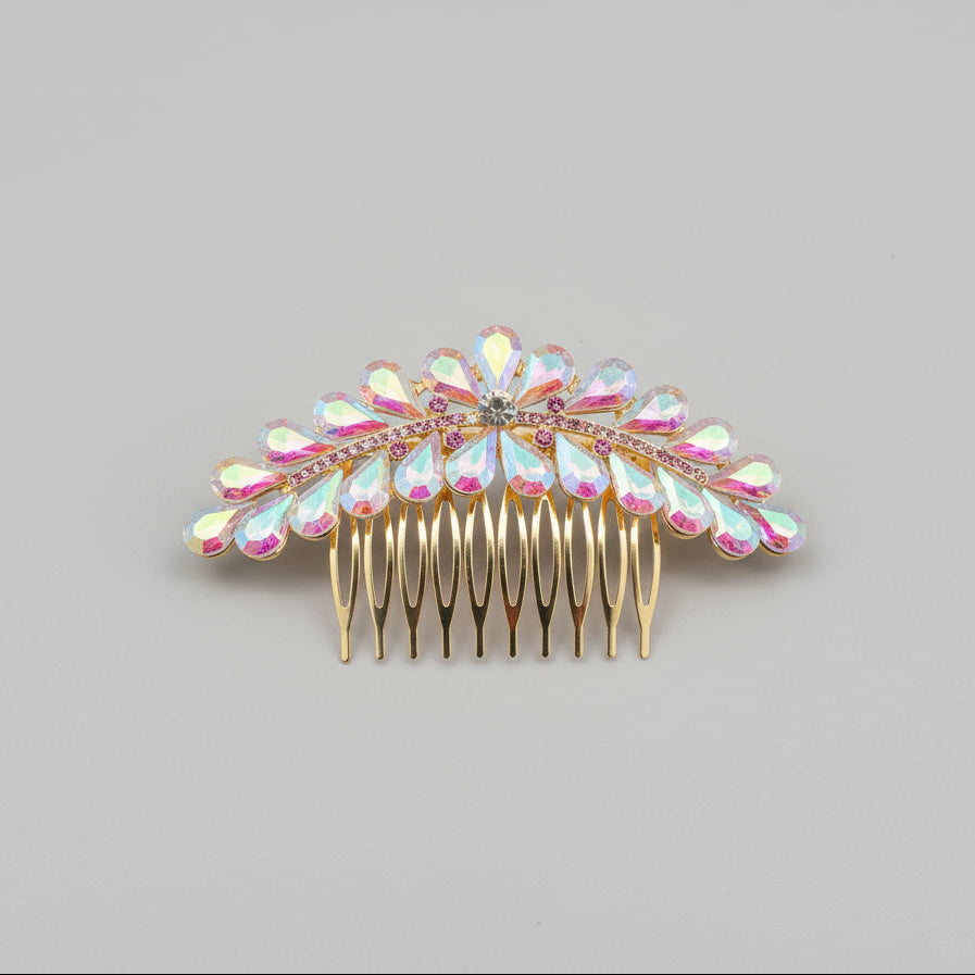 Calla Collection Hair Comb TR-41140 Elegant Special Occasion Rhinestone Hair Comb